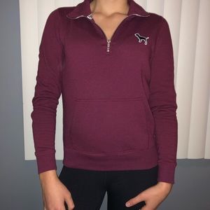 PINK quarter zip sweatshirt
